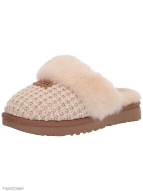 UGG Women's Cozy Knit Slippers with Sheepskin Lining & Treadlite Outsole